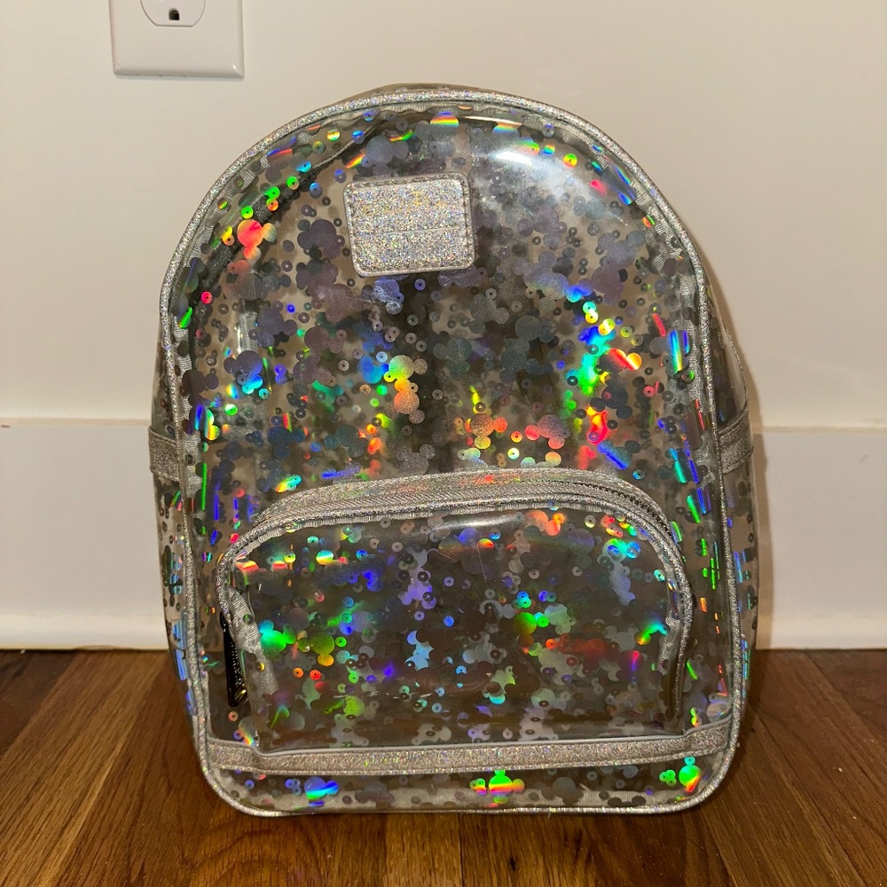 Disney Parks Loungefly - Magic Mirror Holographic Clear Mini Backpack